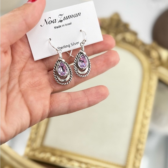 💜 Noa Zuman Sterling Silver Earrings – Made in Israel 💜 - Picture 4 of 5